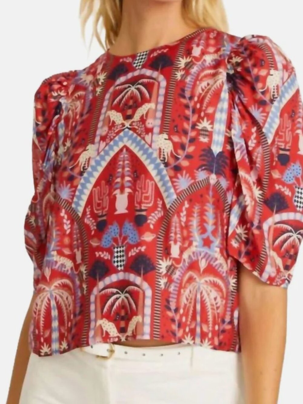 Caballero robine top in ruby tropics